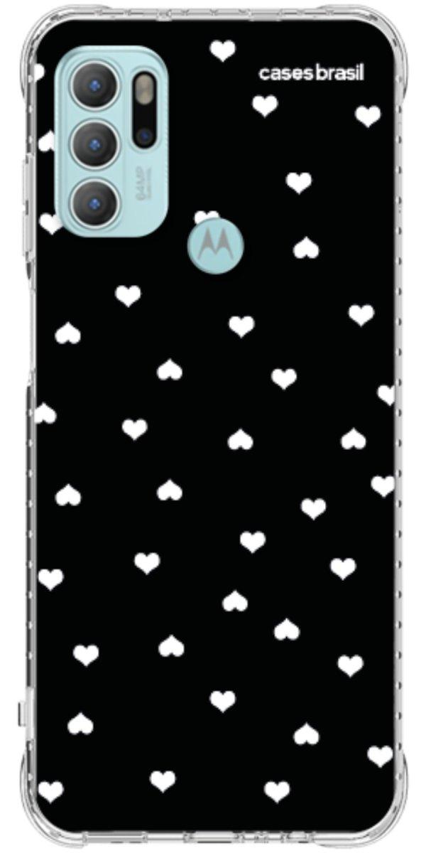 Capinha para Celular Corações Minimalistas Black