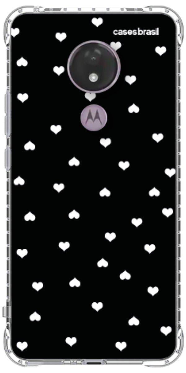 Capinha para Celular Corações Minimalistas Black