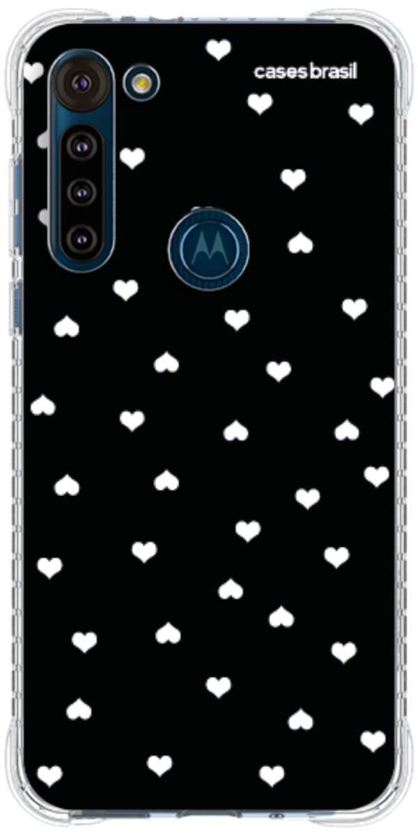 Capinha para Celular Corações Minimalistas Black