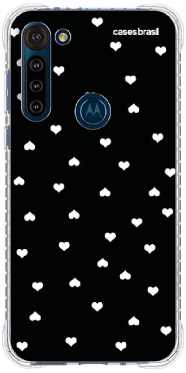 Capinha para Celular Corações Minimalistas Black