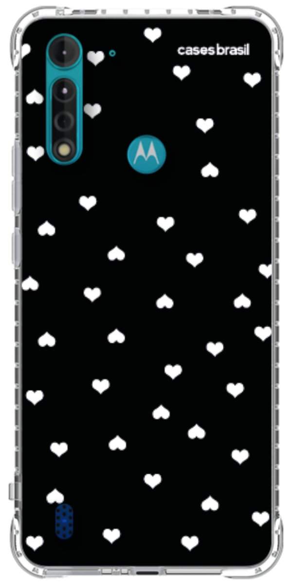 Capinha para Celular Corações Minimalistas Black