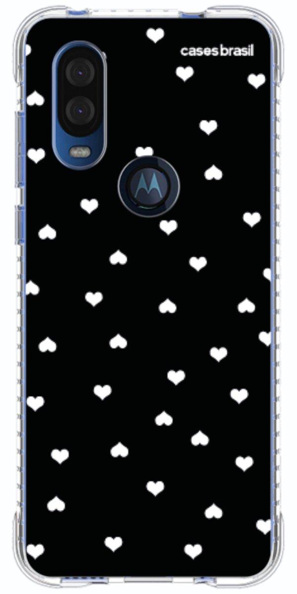 Capinha para Celular Corações Minimalistas Black
