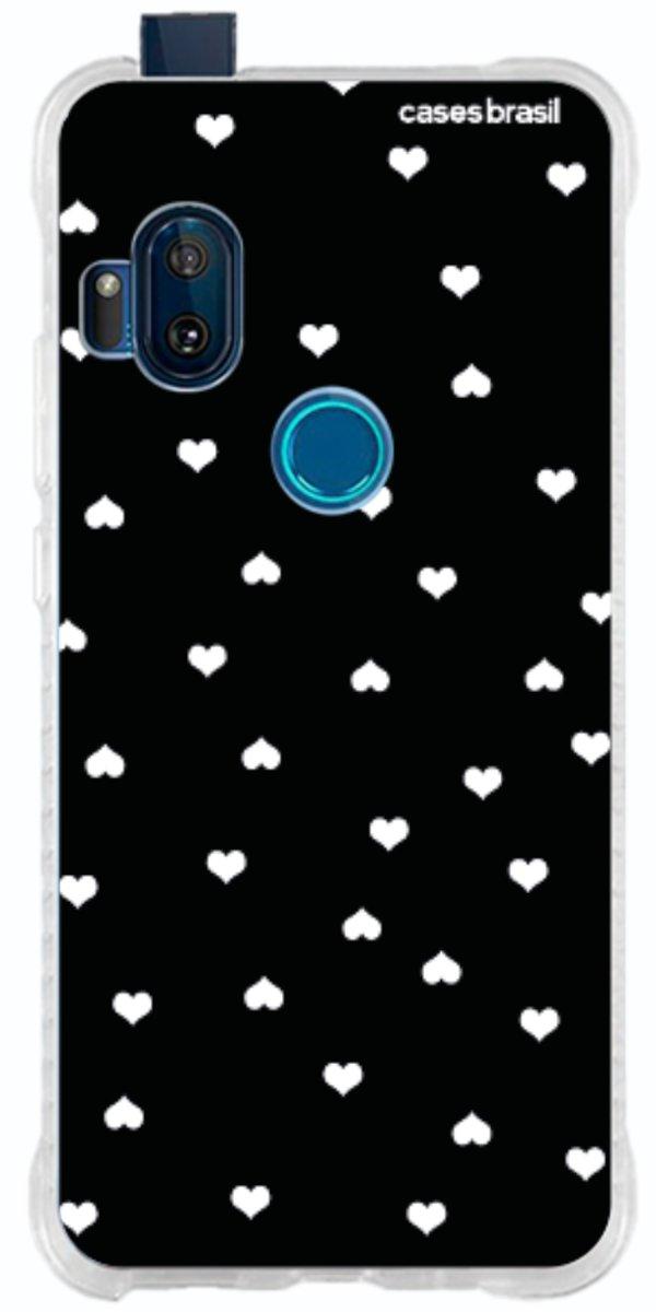 Capinha para Celular Corações Minimalistas Black