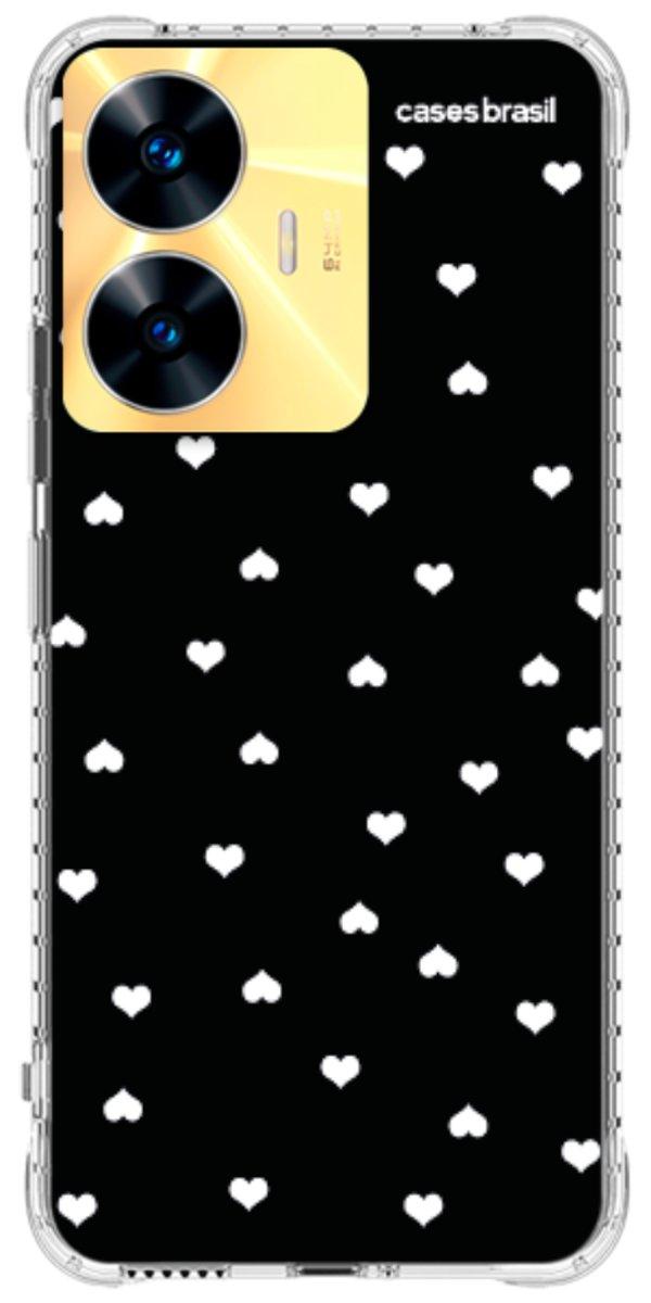 Capinha para Celular Corações Minimalistas Black