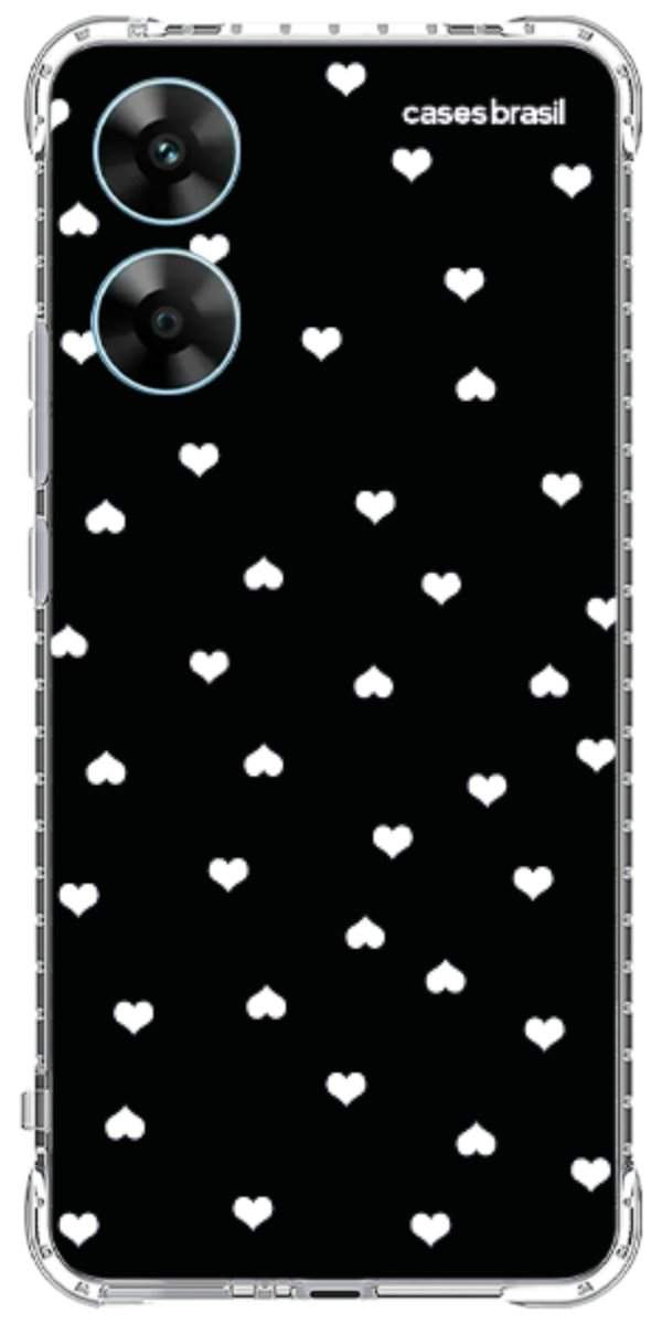 Capinha para Celular Corações Minimalistas Black