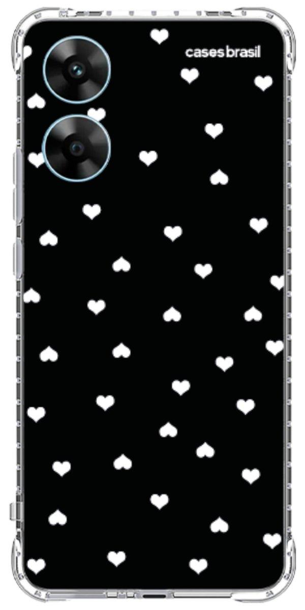 Capinha para Celular Corações Minimalistas Black