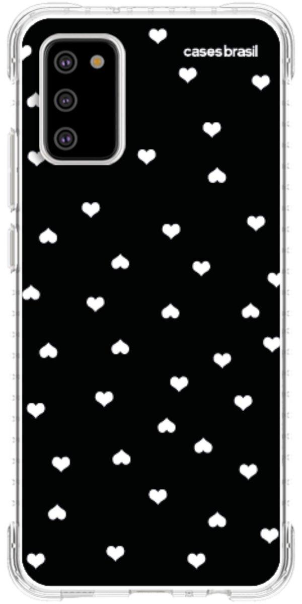 Capinha para Celular Corações Minimalistas Black