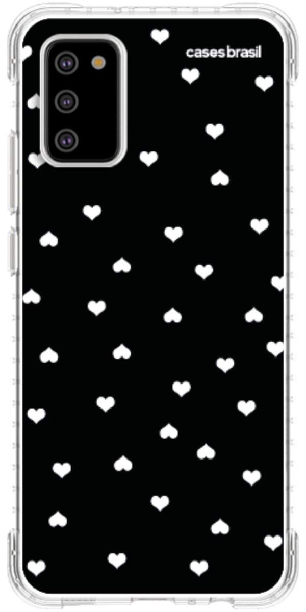 Capinha para Celular Corações Minimalistas Black