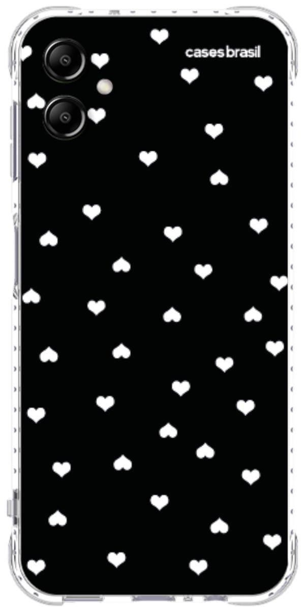 Capinha para Celular Corações Minimalistas Black