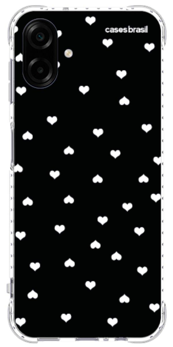 Capinha para Celular Corações Minimalistas Black