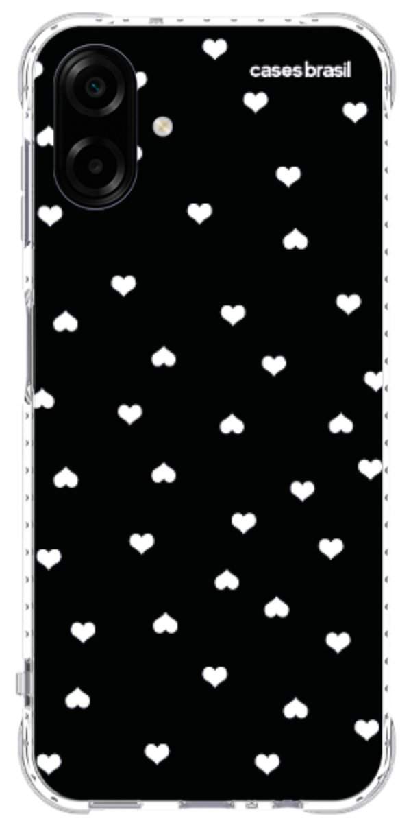 Capinha para Celular Corações Minimalistas Black