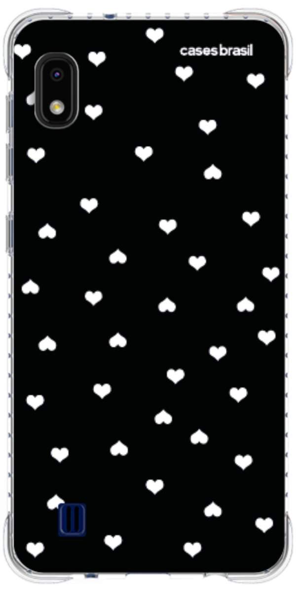 Capinha para Celular Corações Minimalistas Black