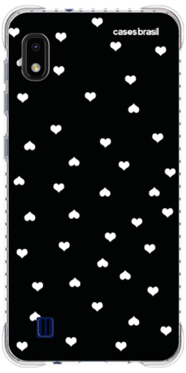 Capinha para Celular Corações Minimalistas Black