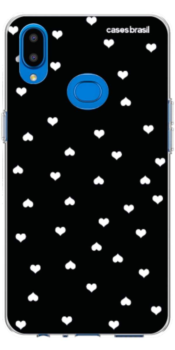 Capinha para Celular Corações Minimalistas Black