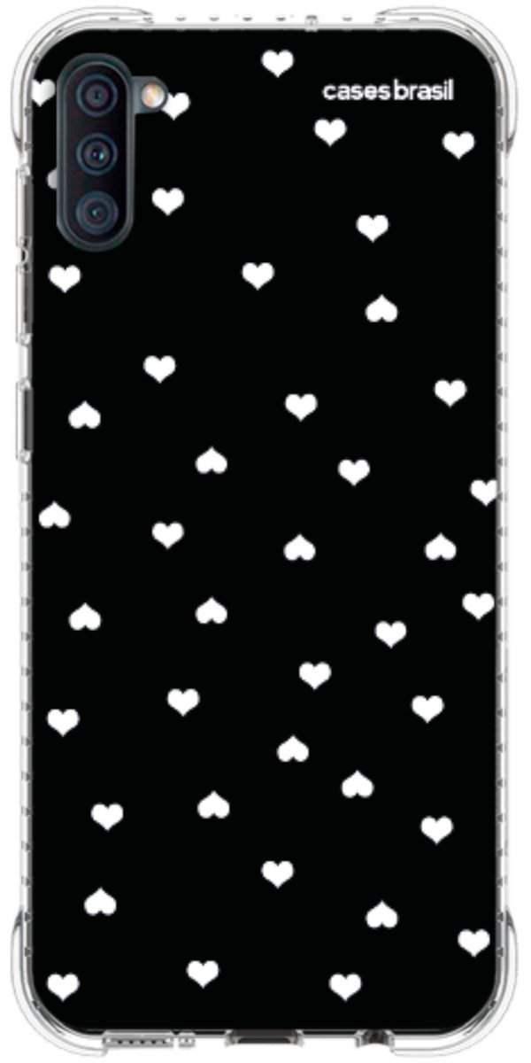 Capinha para Celular Corações Minimalistas Black