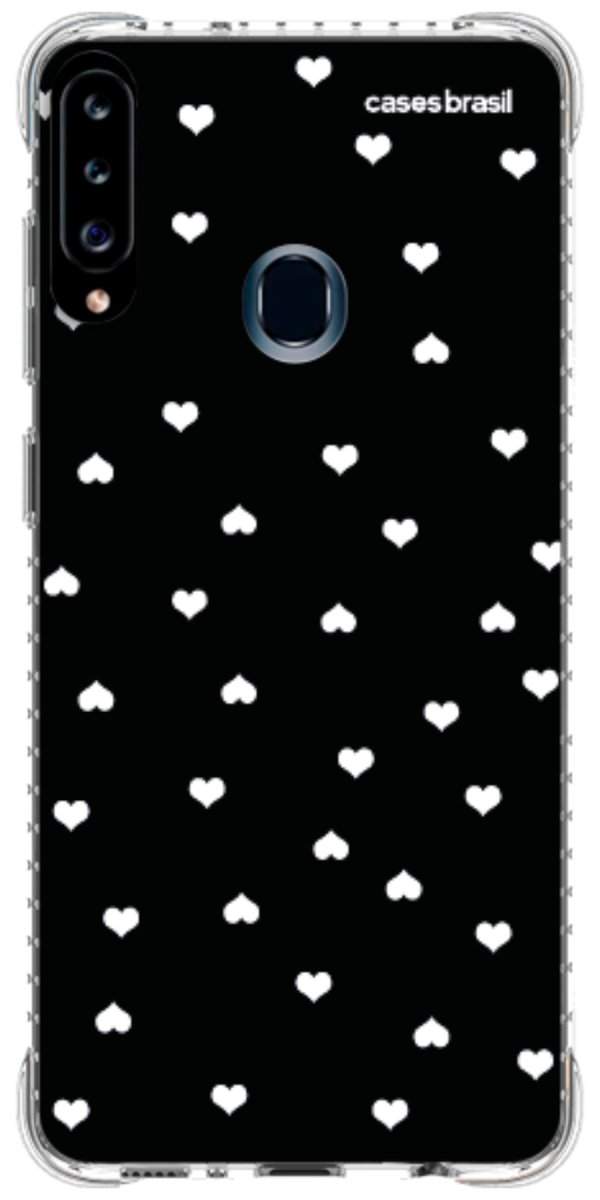Capinha para Celular Corações Minimalistas Black