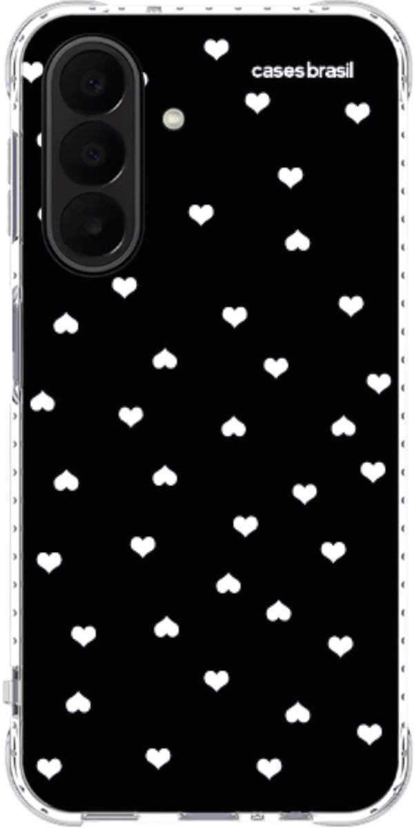 Capinha para Celular Corações Minimalistas Black