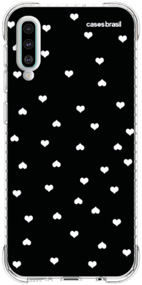 Capinha para Celular Corações Minimalistas Black