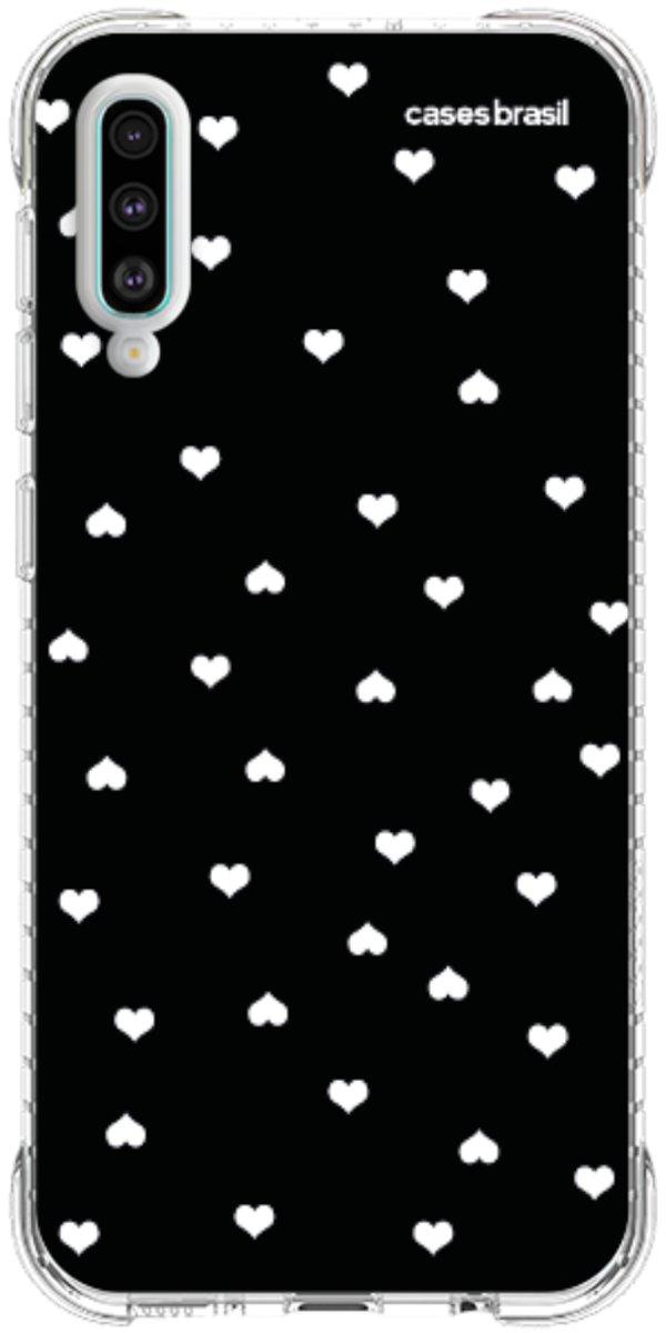 Capinha para Celular Corações Minimalistas Black