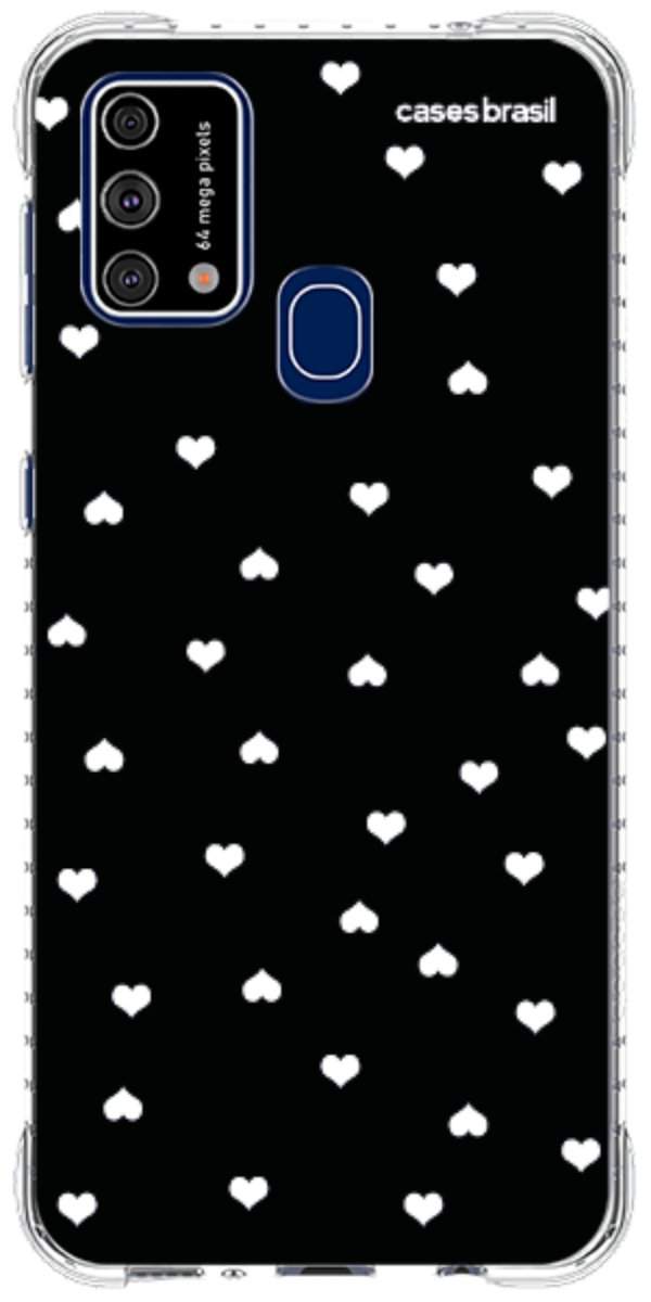 Capinha para Celular Corações Minimalistas Black
