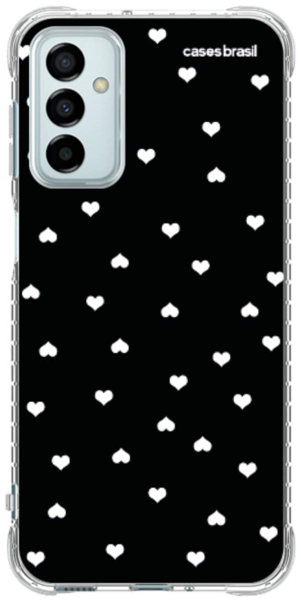 Capinha para Celular Corações Minimalistas Black
