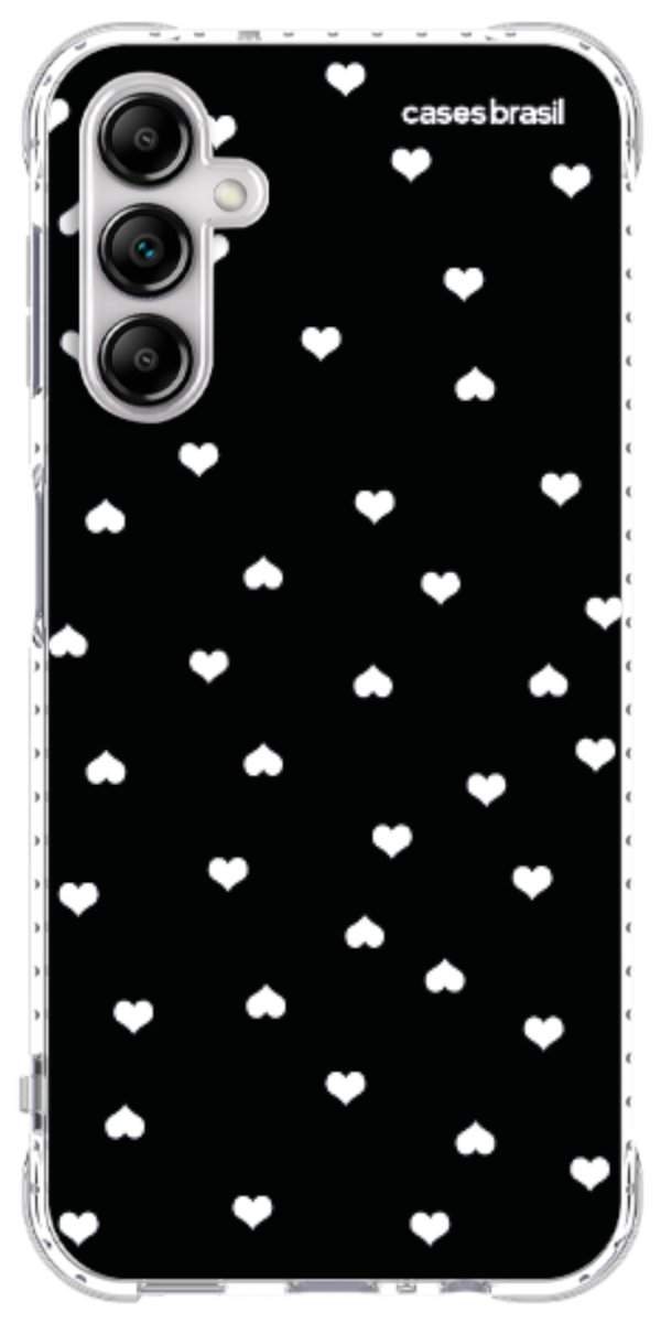 Capinha para Celular Corações Minimalistas Black