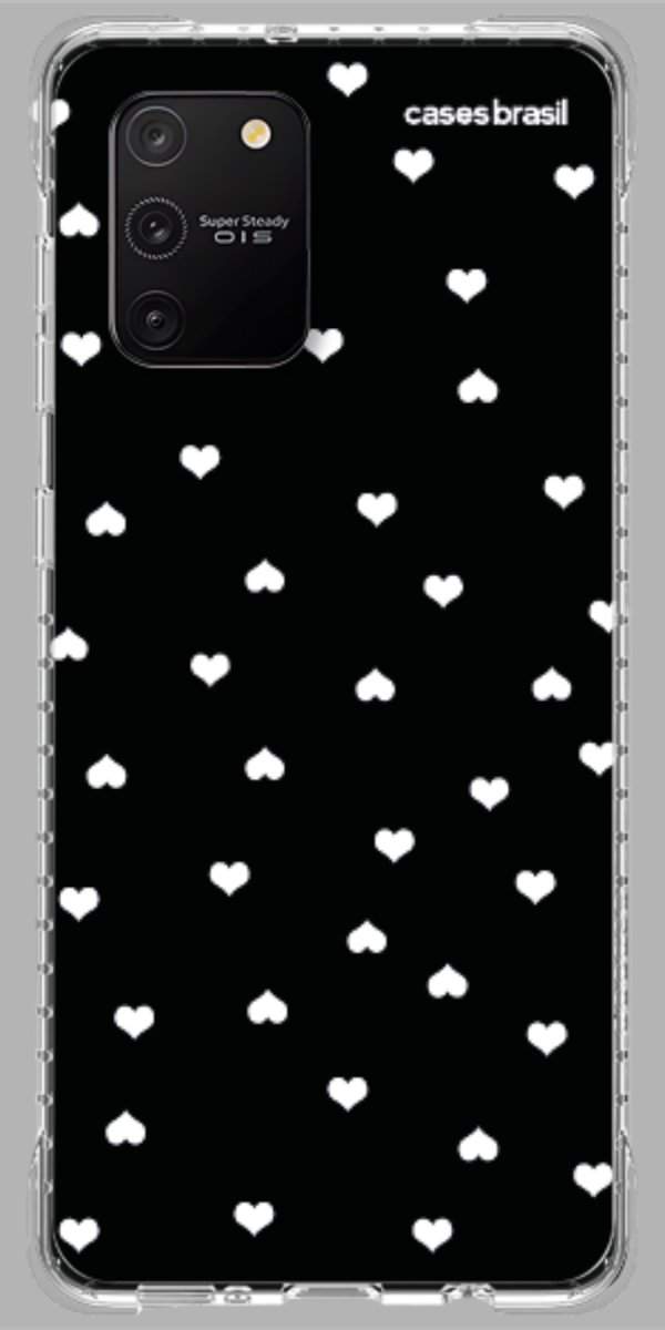 Capinha para Celular Corações Minimalistas Black