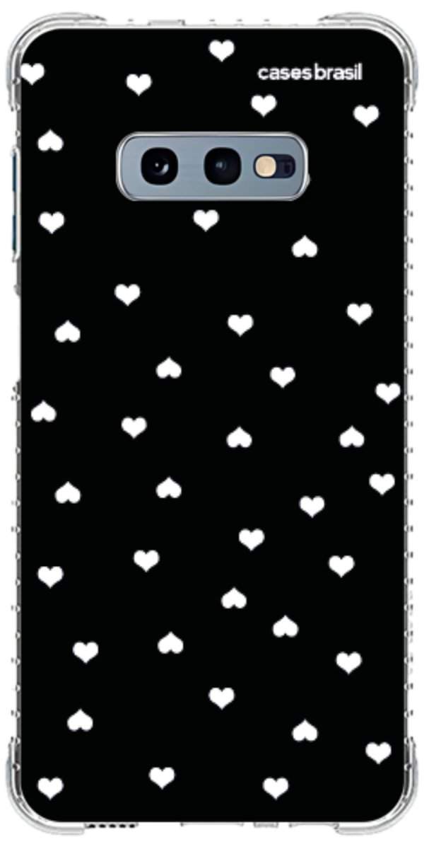 Capinha para Celular Corações Minimalistas Black
