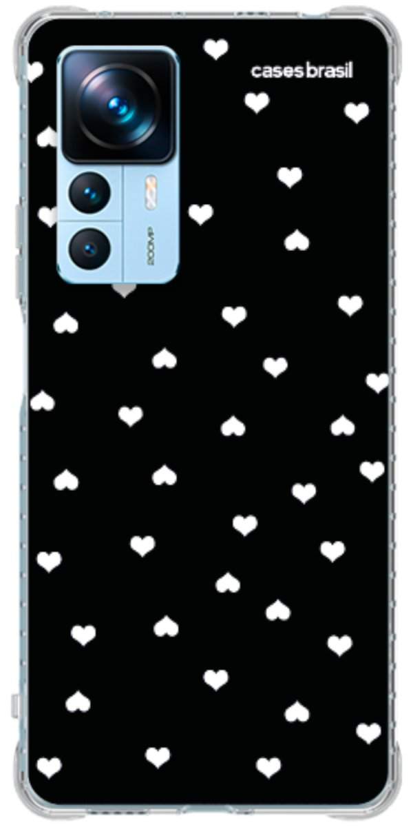 Capinha para Celular Corações Minimalistas Black