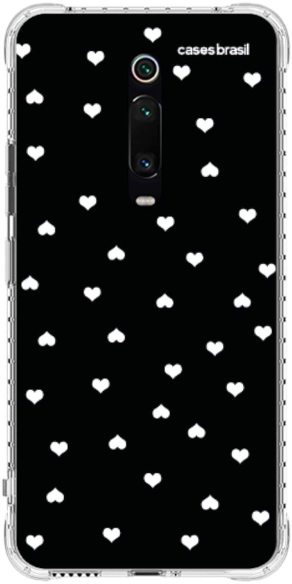 Capinha para Celular Corações Minimalistas Black