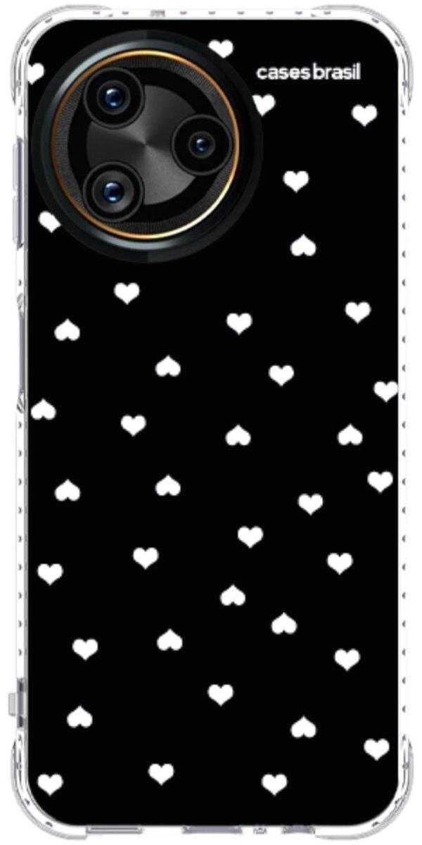 Capinha para Celular Corações Minimalistas Black