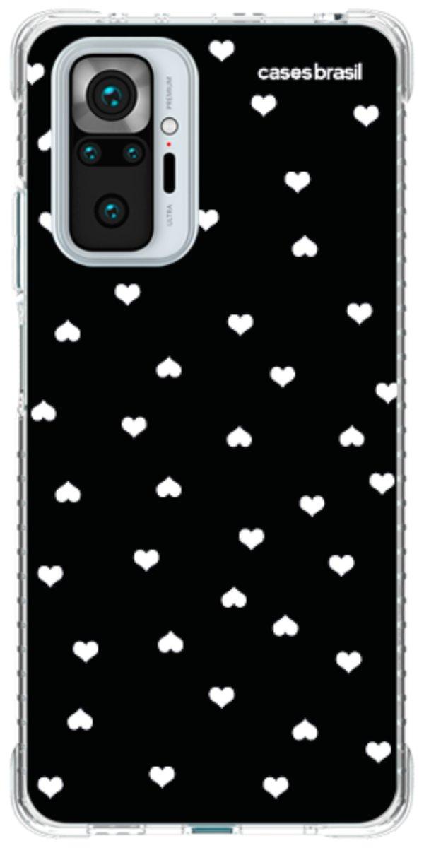 Capinha para Celular Corações Minimalistas Black