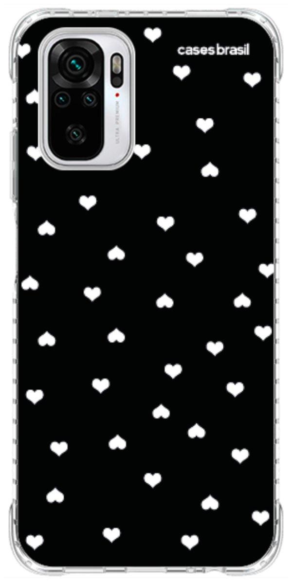 Capinha para Celular Corações Minimalistas Black