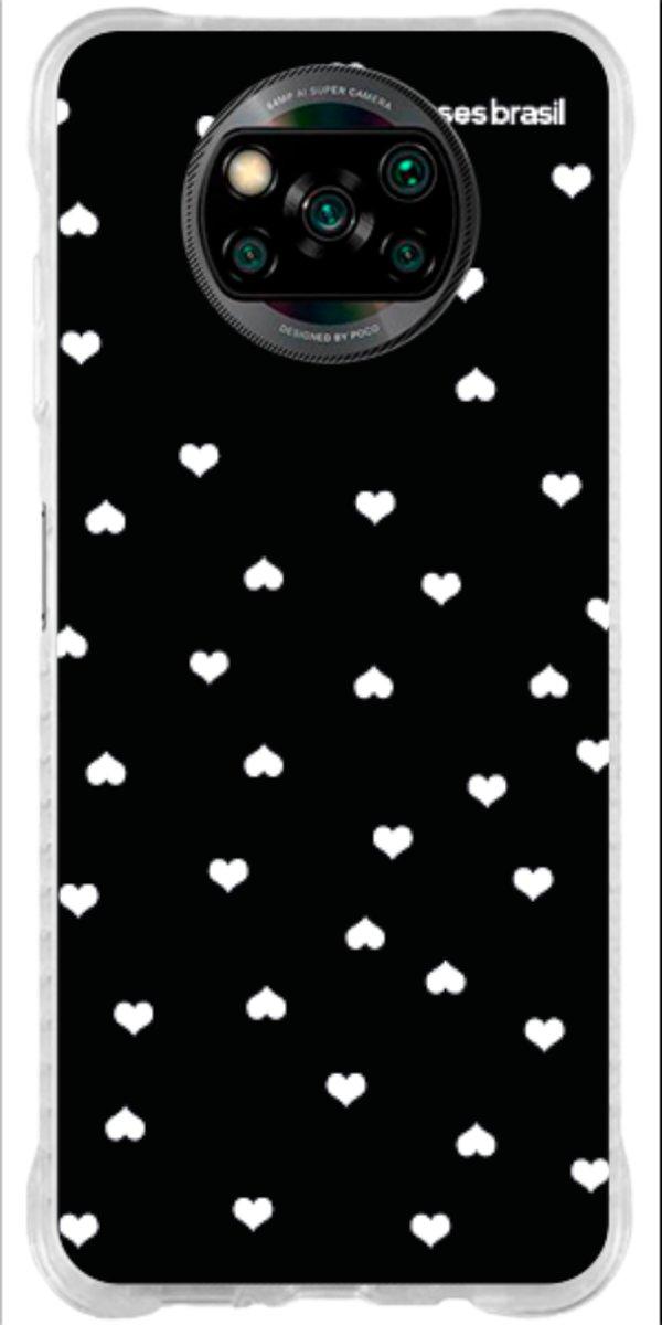 Capinha para Celular Corações Minimalistas Black