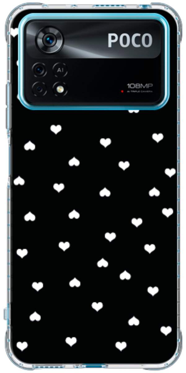 Capinha para Celular Corações Minimalistas Black