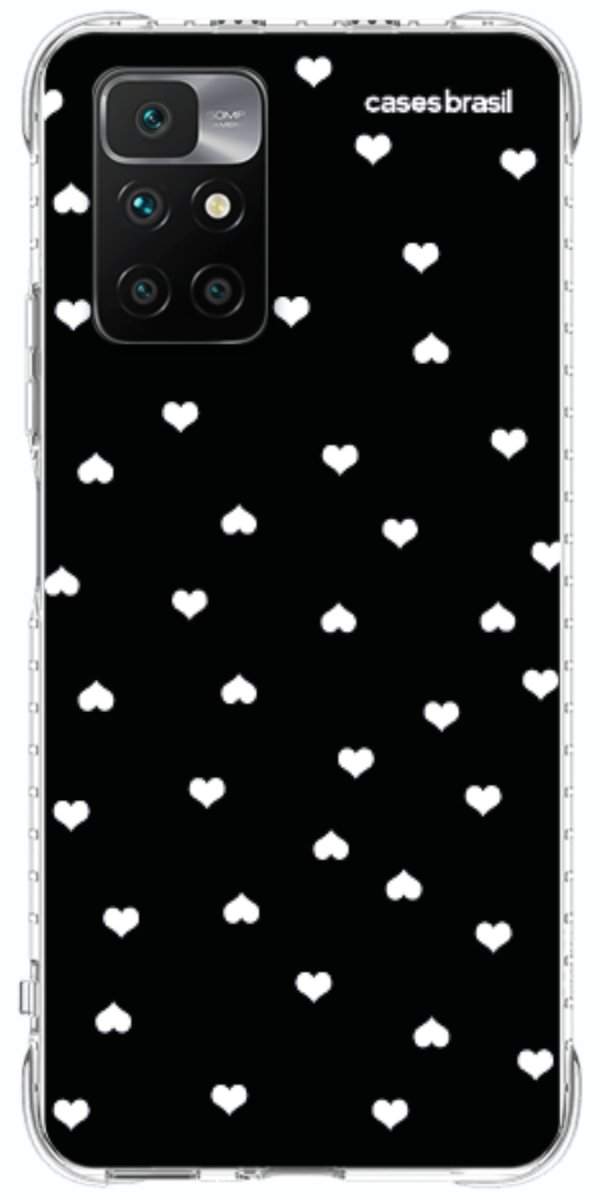Capinha para Celular Corações Minimalistas Black