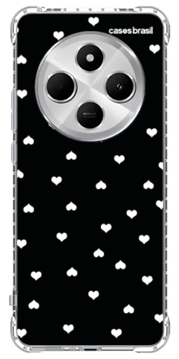 Capinha para Celular Corações Minimalistas Black