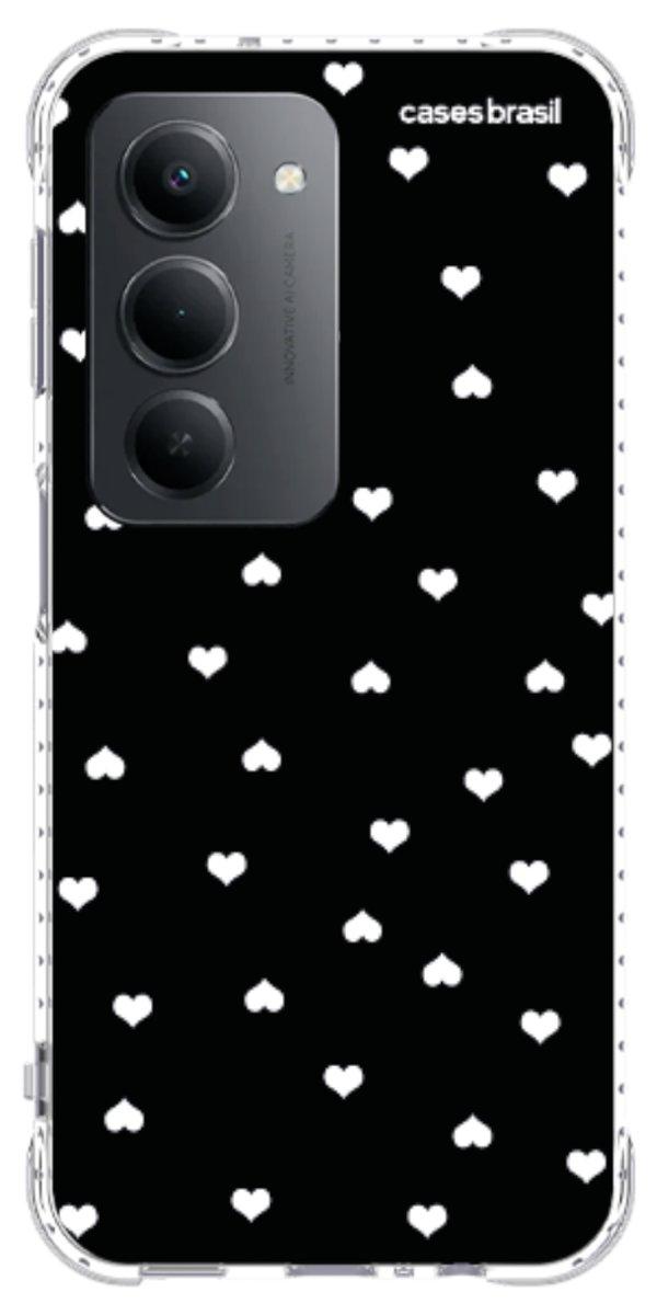 Capinha para Celular Corações Minimalistas Black