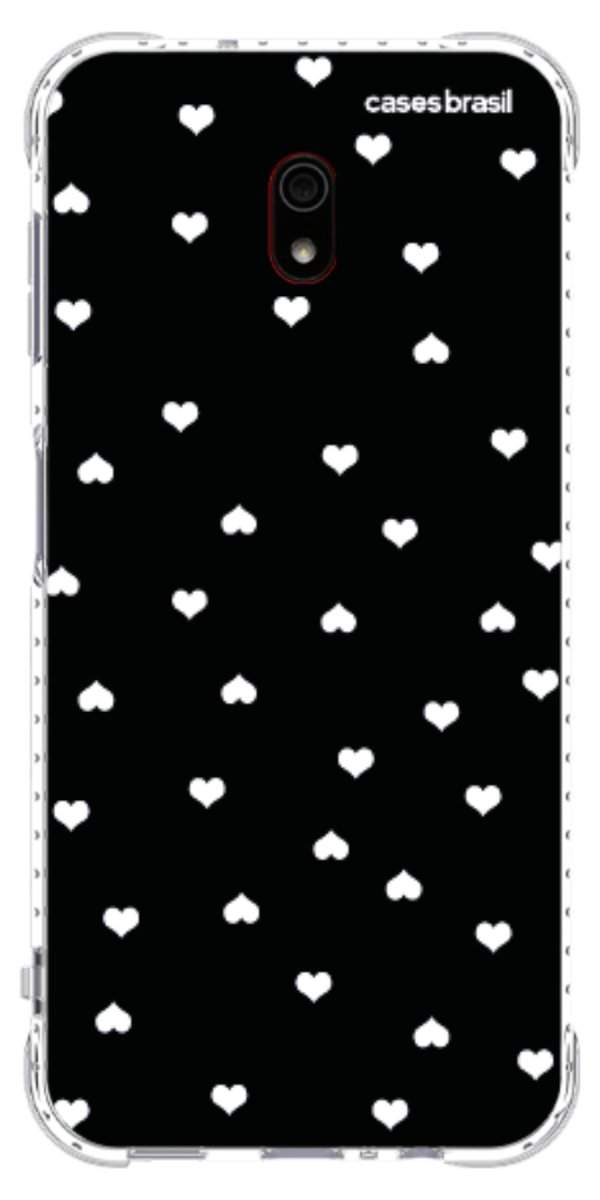 Capinha para Celular Corações Minimalistas Black