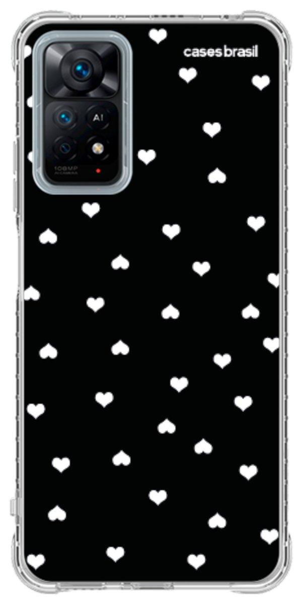 Capinha para Celular Corações Minimalistas Black
