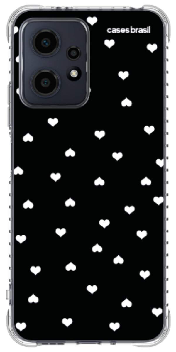 Capinha para Celular Corações Minimalistas Black