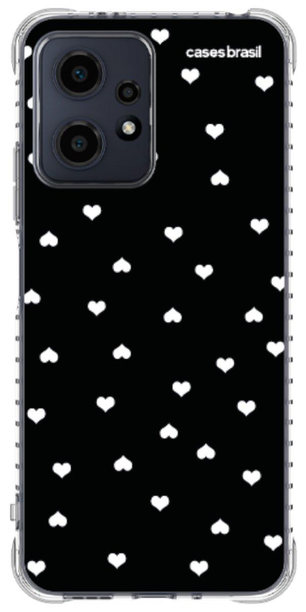 Capinha para Celular Corações Minimalistas Black