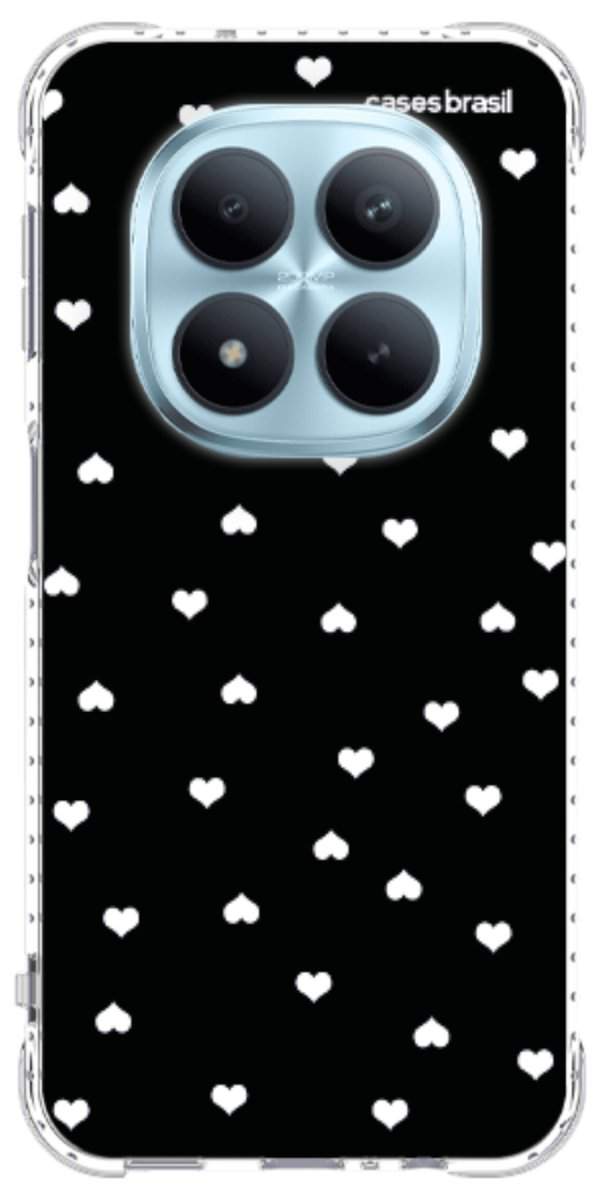 Capinha para Celular Corações Minimalistas Black