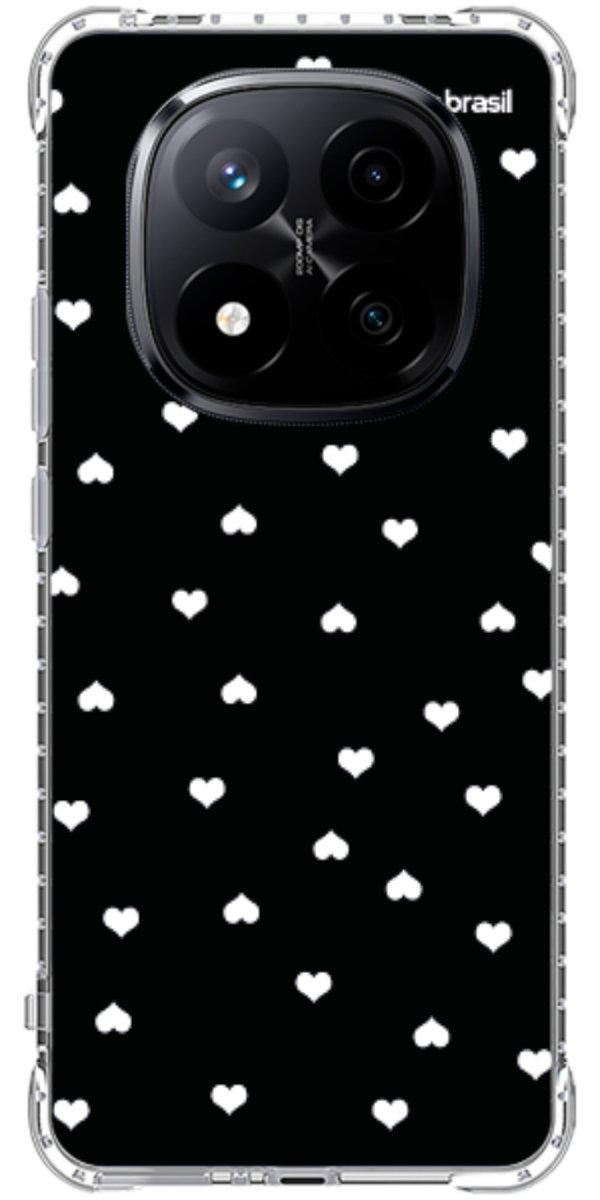 Capinha para Celular Corações Minimalistas Black