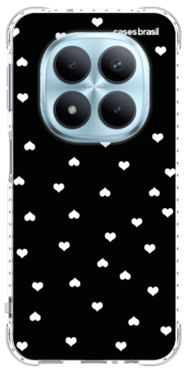Capinha para Celular Corações Minimalistas Black