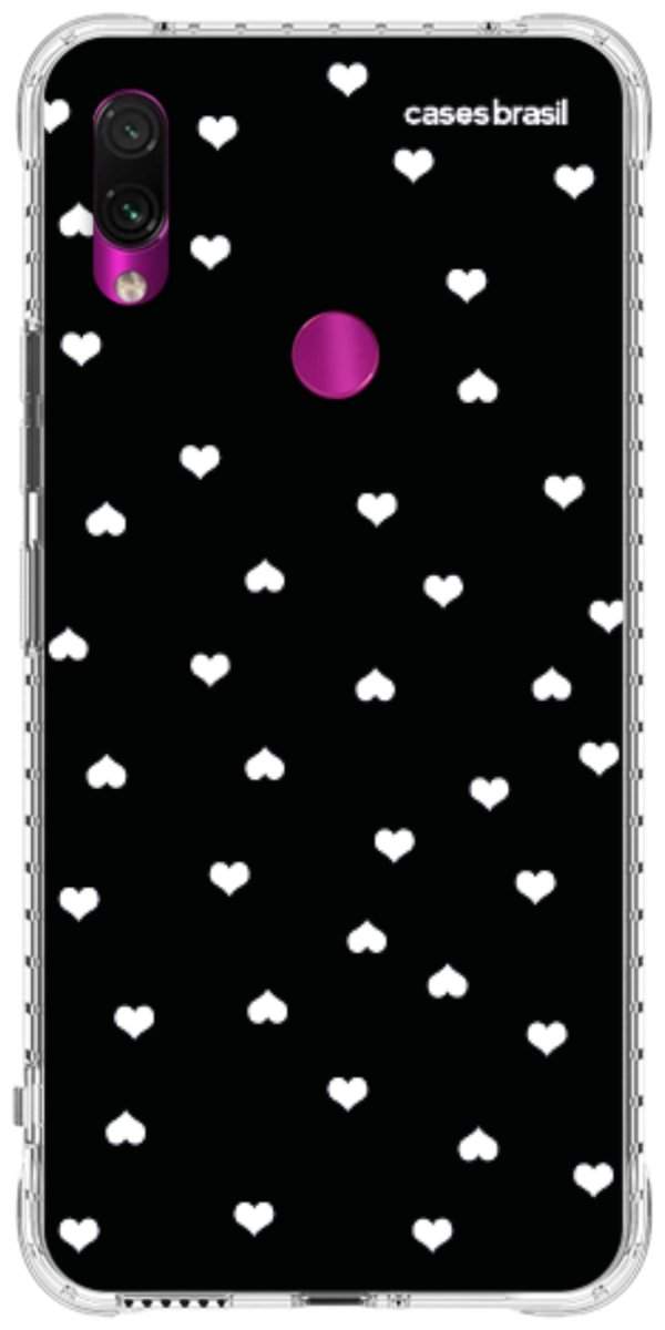 Capinha para Celular Corações Minimalistas Black