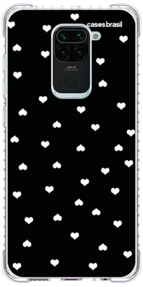 Capinha para Celular Corações Minimalistas Black