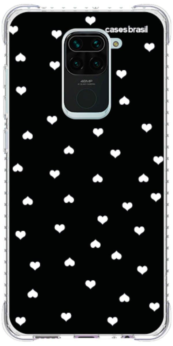 Capinha para Celular Corações Minimalistas Black