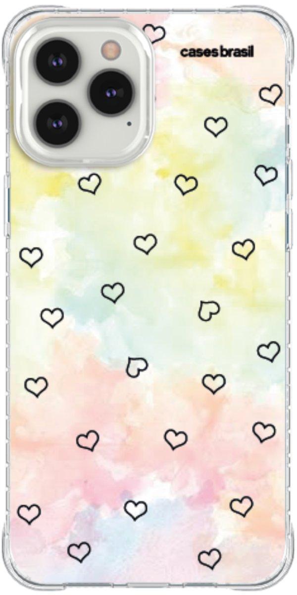 Capinha para Celular Corações Aquarela