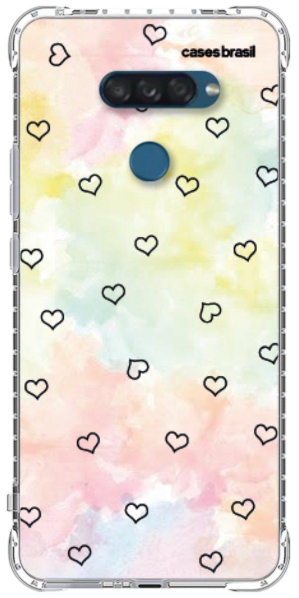 Capinha para Celular Corações Aquarela
